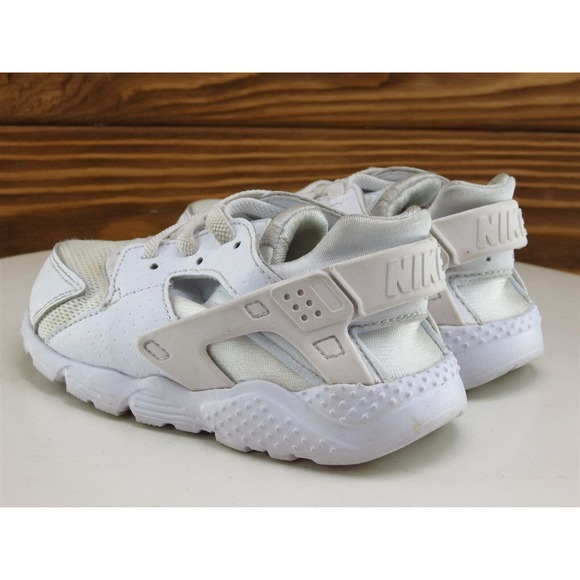Nike‎ Sz 8 Toddler Unisex Sneaker White Synthetic Huarache Medium - Picture 8 of 10